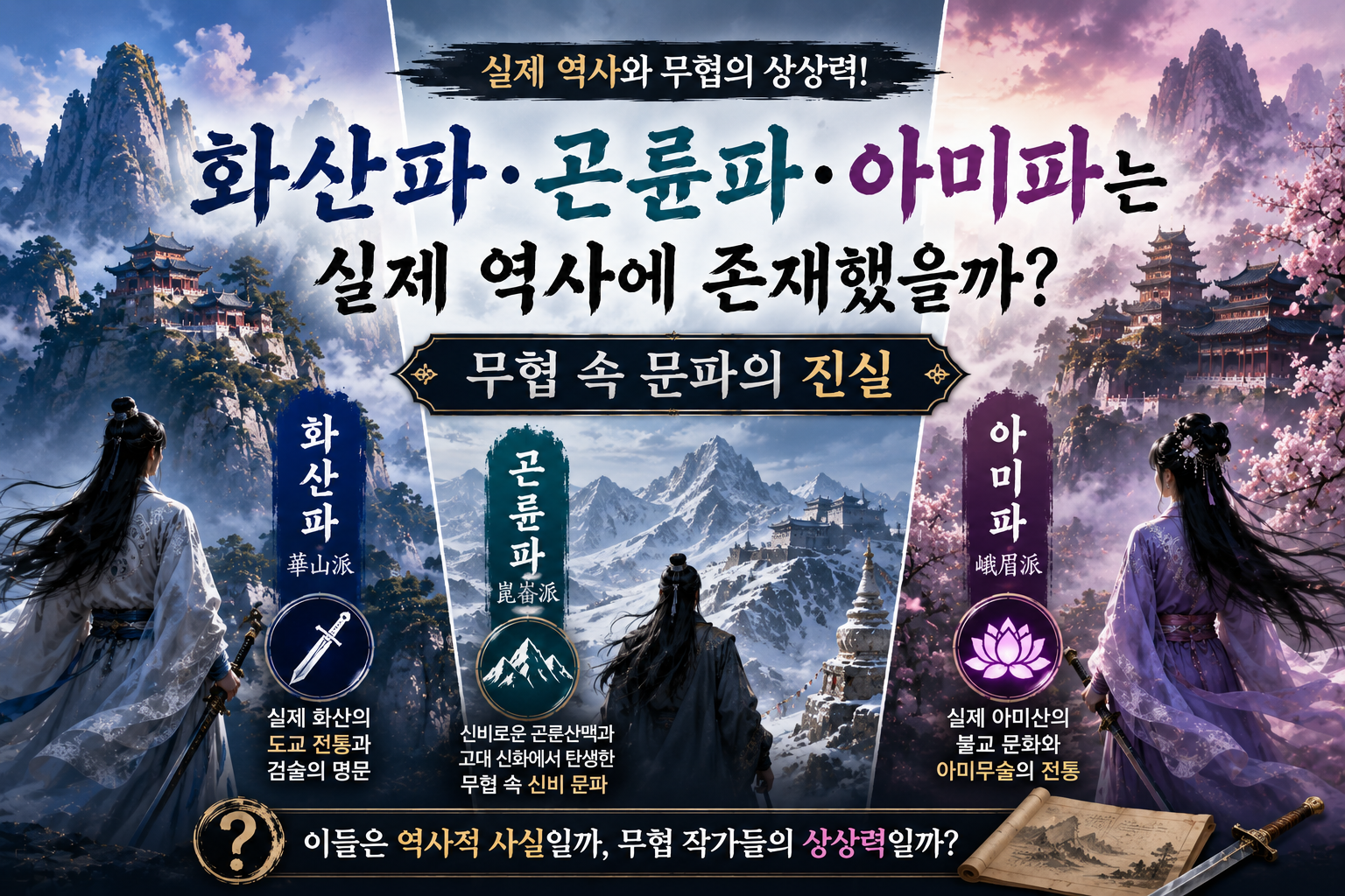 화산파·곤륜파·아미파는 실제 역사에 존재했을까?