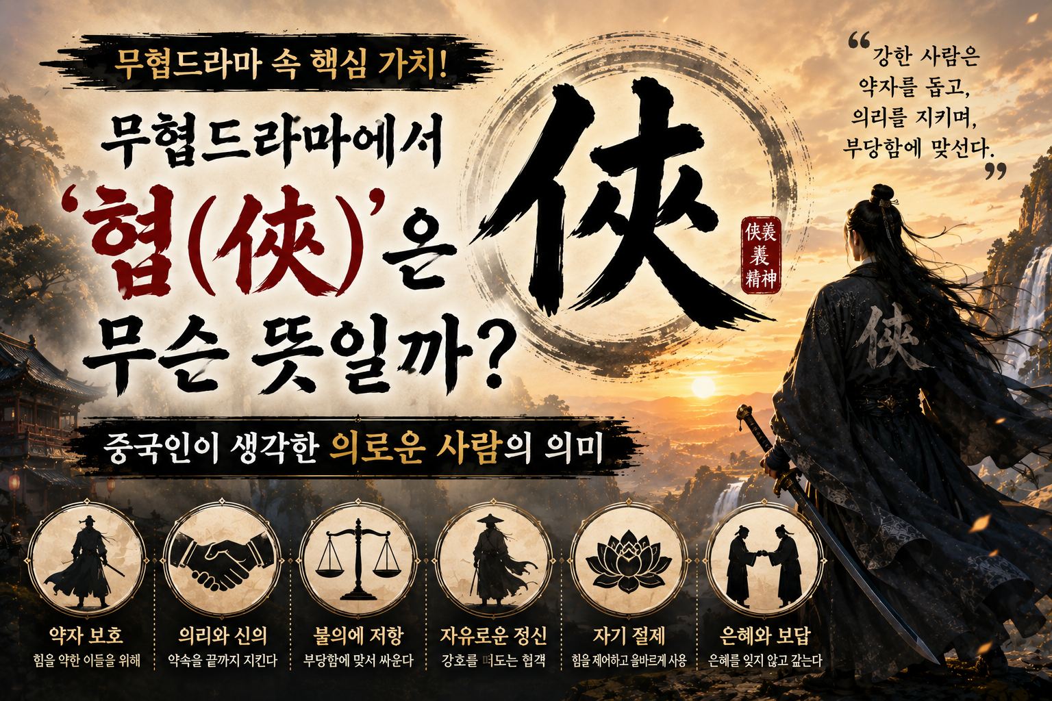 무협드라마에서 ‘협(俠)’은 무슨 뜻일까?