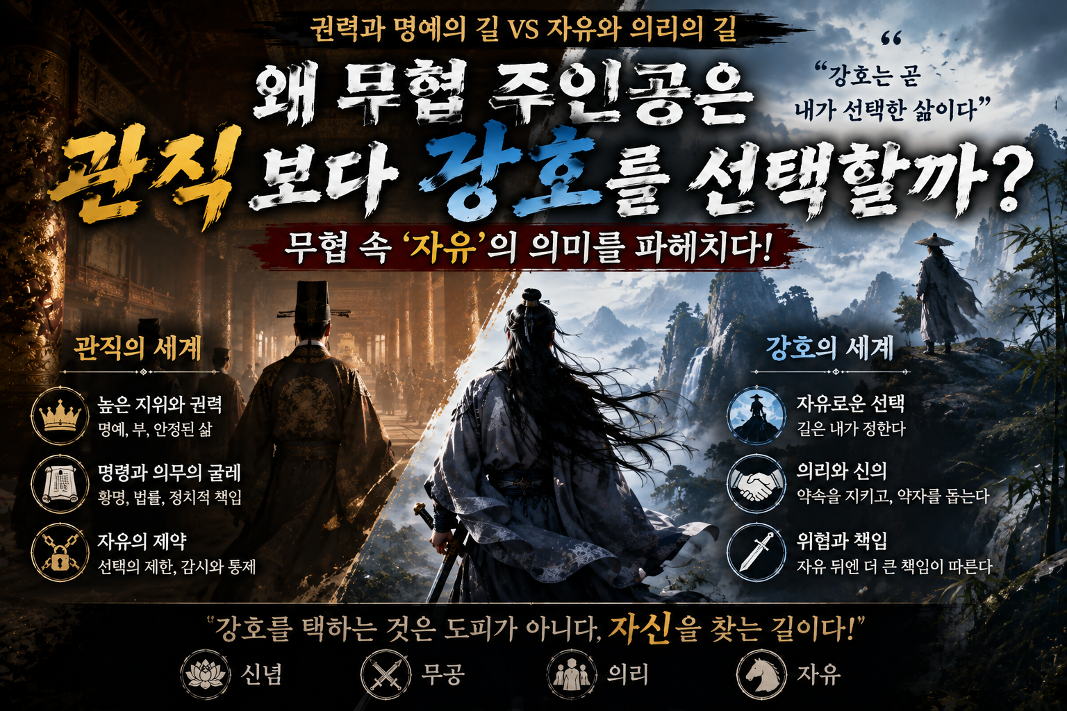 왜 무협 주인공은 관직보다 강호를 선택할까?