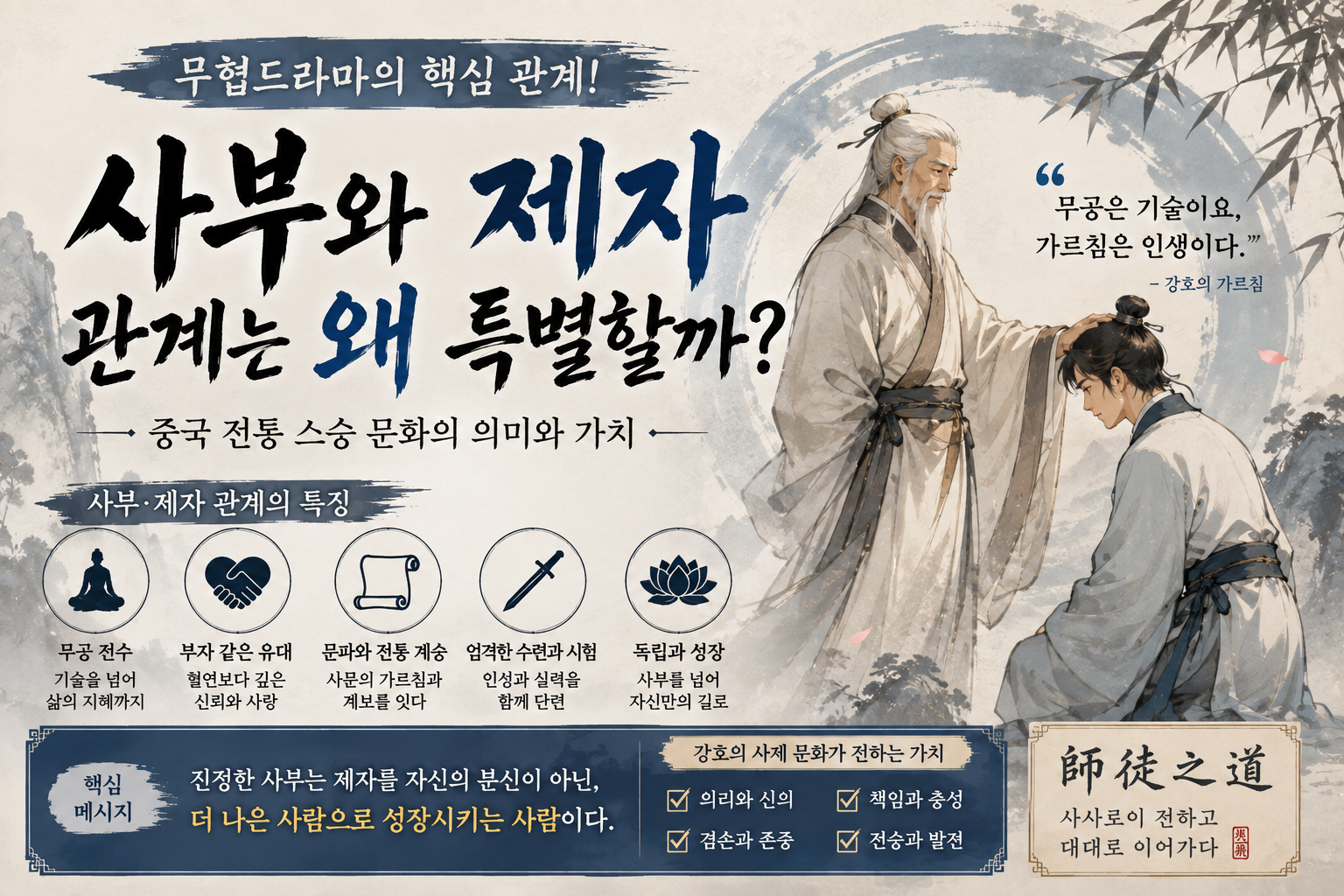 ‘사부와 제자’ 관계는 왜 특별할까?